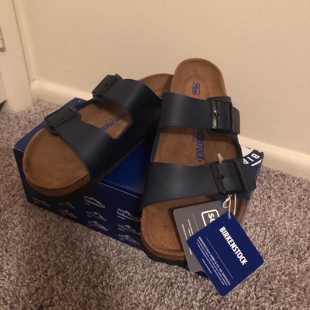NWT Navy Blue Birkenstock’s Size 42